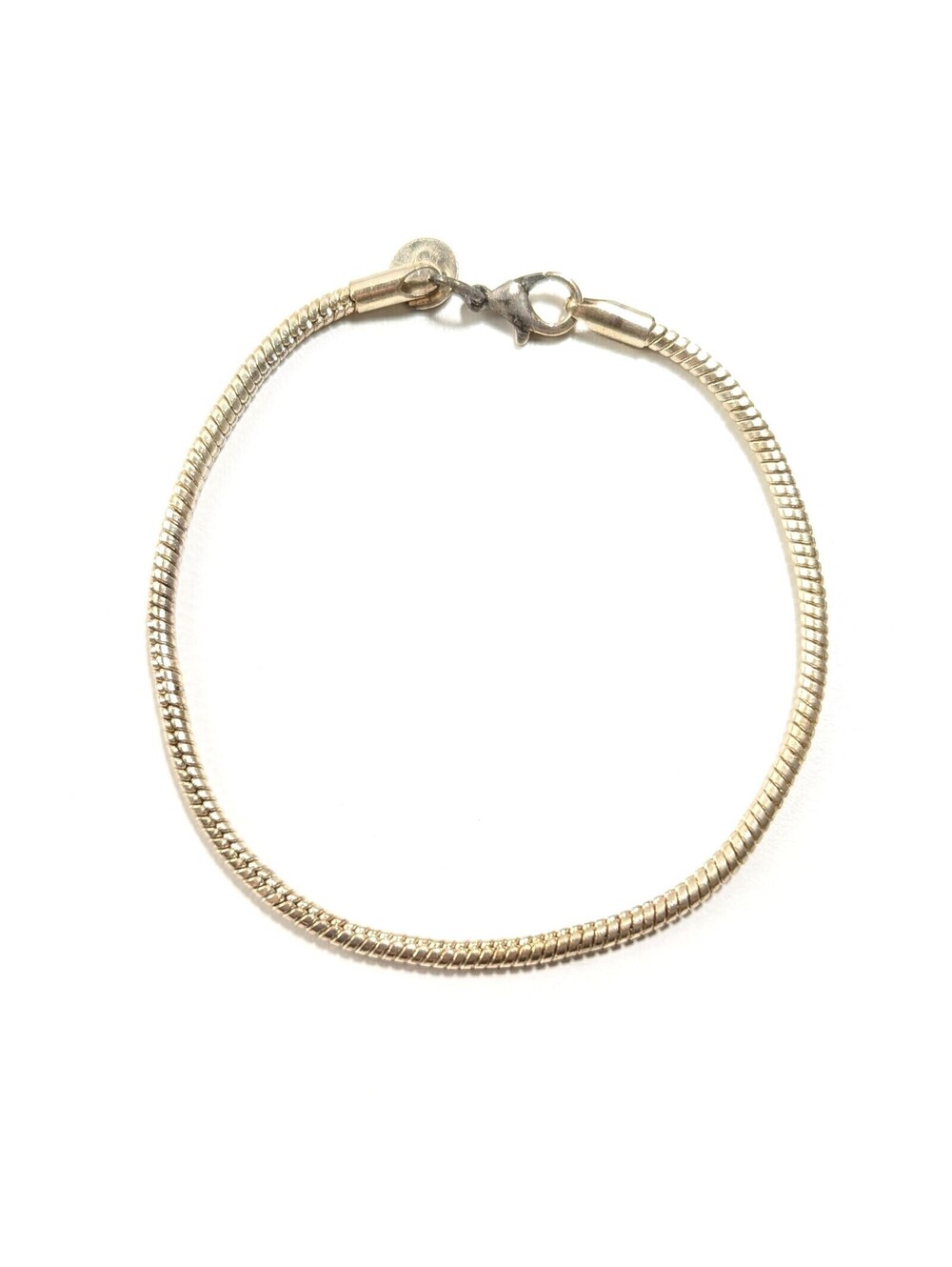 Sterling Silver 925 Patina Snake Chain Bracelet 8.26 Inch, 8 grams